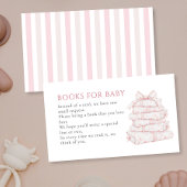 ヴィンテージピンクトイレガールベビーシャワーブックベビー エンクロージャーカード