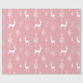 ヴィンテージピンクトナディアクリスマスラッピング紙 ラッピングペーパー (フラット)