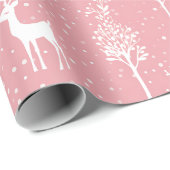 ヴィンテージピンクトナディアクリスマスラッピング紙 ラッピングペーパー (ロールコーナー)