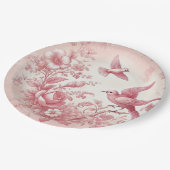 ヴィンテージピンクトワール紙プレート ペーパープレート (アングル)