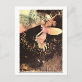 ヴィンテージピンクドリームズフェアリー葉書 ポストカード (正面)