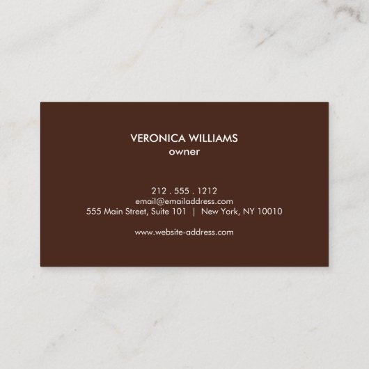 ヴィンテージピンクドレス型枠IIIブティックビジネスカード 名刺 (裏面)