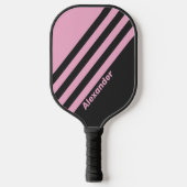ヴィンテージピンクナイトストライプの名前 ピックルボールラケット (正面)