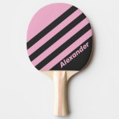 ヴィンテージピンクナイトストライプの名前 卓球ラケット (正面)