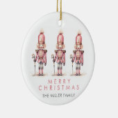 ヴィンテージピンクナツクラッカーの水色ミニマル セラミックオーナメント (右)