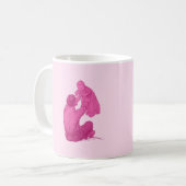 ヴィンテージピンクハッピーファースト・ファースト・ファーザー・デイ・ガール コーヒーマグカップ (正面左)