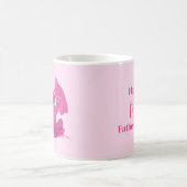 ヴィンテージピンクハッピーファースト・ファースト・ファーザー・デイ・ガール コーヒーマグカップ (中央)