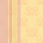 ヴィンテージピンクバター白アンティークダマスクストライプ ミディアムペーパーバッグ