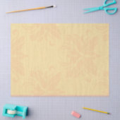 ヴィンテージピンクバター白アンティークダマスク 薄葉紙 (クラフト)