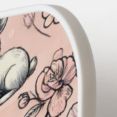 ヴィンテージピンクバニーピックボールパドル ピックルボールラケット (左詳細)