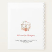 ヴィンテージピンクバニーフラワー1年ガールベビー本 プランナー手帳 (裏面)