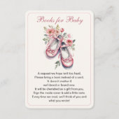 ヴィンテージピンクバレリーナシューズガールブックリクエスト エンクロージャーカード (正面)