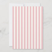 ヴィンテージピンクバレリーナシューズガールベビーシャワー サンキューカード (裏面)