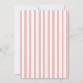 ヴィンテージピンクバレリーナシューズガールベビーシャワー 招待状 (裏面)