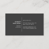 ヴィンテージピンクパターン(の模様が)あるゾウ 名刺 (裏面)