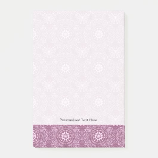 ヴィンテージピンクパターン ポストイット (正面)