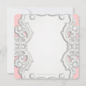 ヴィンテージピンクパリスウィート16バースデーパーティー 招待状 (裏面)