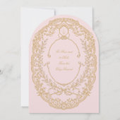 ヴィンテージピンクパリモノグラム招待状 招待状 (裏面)