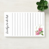 ヴィンテージピンクパーソナライズされたローズTo Doリスト ポストイット (オフィス)