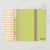 ヴィンテージピンクパーティーフラグバンティングバナーポストカード ポストカード (裏面)