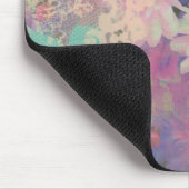 ヴィンテージピンクパープルレース美しい花 マウスパッド (コーナー)