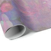 ヴィンテージピンクパープルレース美しい花 ラッピングペーパー (ロールコーナー)