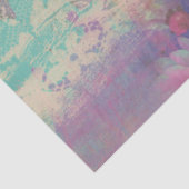 ヴィンテージピンクパープルレース美しい花 薄葉紙 (詳細)