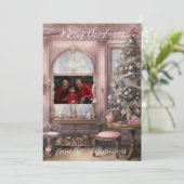 ヴィンテージピンクビクトリアン写真 シーズンカード (スタンド正面)