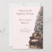 ヴィンテージピンクビクトリアン写真 シーズンカード (裏面)