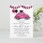 ヴィンテージピンクビートル気球が卒業して運転 招待状 (スタンド正面)