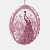 ヴィンテージピンクピーコック セラミックオーナメント (右)