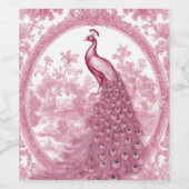 ヴィンテージピンクピーコック ワインラベル (シングルラベル)