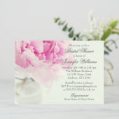 ヴィンテージピンクピーニーメイソンジャーブライダルシャワー 招待状 (スタンド正面)