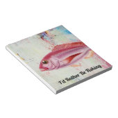 ヴィンテージピンクフィッシュグランジルック ノートパッド (アングル)