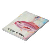 ヴィンテージピンクフィッシュグランジルック ノートパッド (回転)