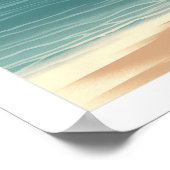 ヴィンテージピンクフラミンゴオンビーチポスター ポスター (角)