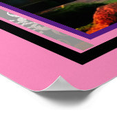 ヴィンテージピンクフラミンゴモーテルサインオン ポスター (角)