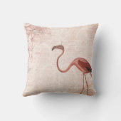 ヴィンテージピンクフラミンゴ クッション (裏面)