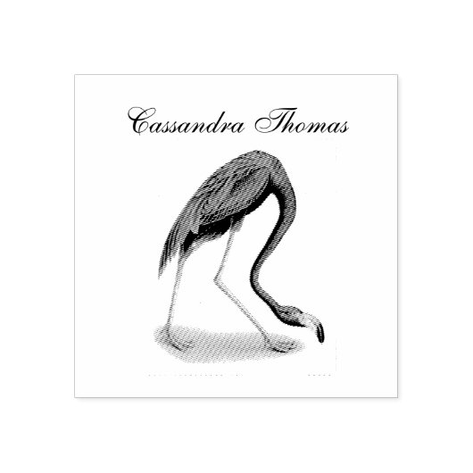 ヴィンテージピンクフラミンゴ#1名 ラバースタンプ (インプリント)