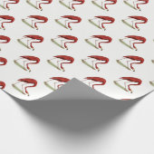 ヴィンテージピンクフラミンゴ#1 ラッピングペーパー (角)