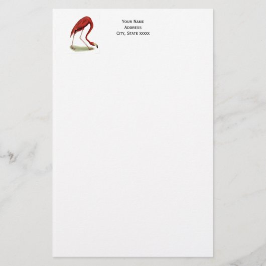 ヴィンテージピンクフラミンゴ#1 便箋 (正面)