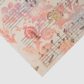 ヴィンテージピンクフラワーミュージックハニービーティッシュペーパー 薄葉紙 (詳細)
