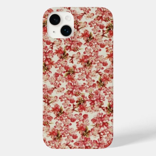 ヴィンテージピンクフラワーリング Case-Mate iPhoneケース (裏面)