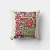 ヴィンテージピンクフラワー勇気付けられる/ドリームピロー クッション (正面)