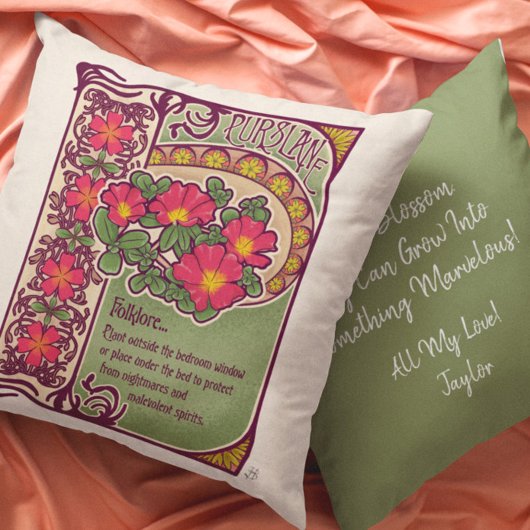 ヴィンテージピンクフラワー勇気付けられる/ドリームピロー クッション