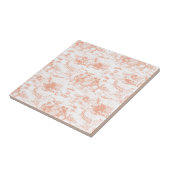 ヴィンテージピンクフランスのトイルタイル タイル (側面)