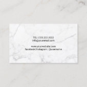 ヴィンテージピンクフローラエレガント美しいサロン&スパ 名刺 (裏面)