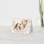 ヴィンテージピンクフローラカスタマイズ可能クリスマスカード シーズンカード (正面)