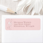 ヴィンテージピンクフローラガールラベル ラベル (インサイチュ)