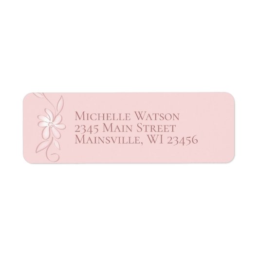 ヴィンテージピンクフローラガールラベル ラベル (正面)